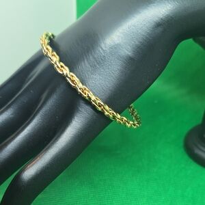 Elegant Gold-Tone Braided Bracelet